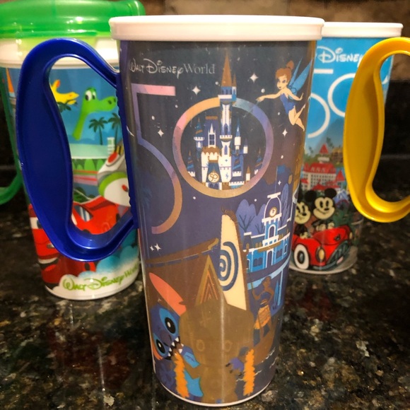 Walt Disney World Rapid fill 50th Anniversary Souvenir refillable Cups 4 - Picture 5 of 12